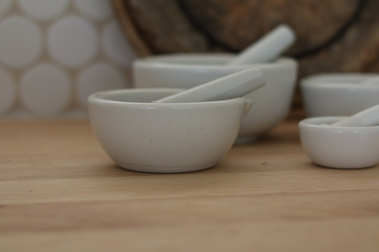 Vintage Ceramic Mortar & Pestle Collection