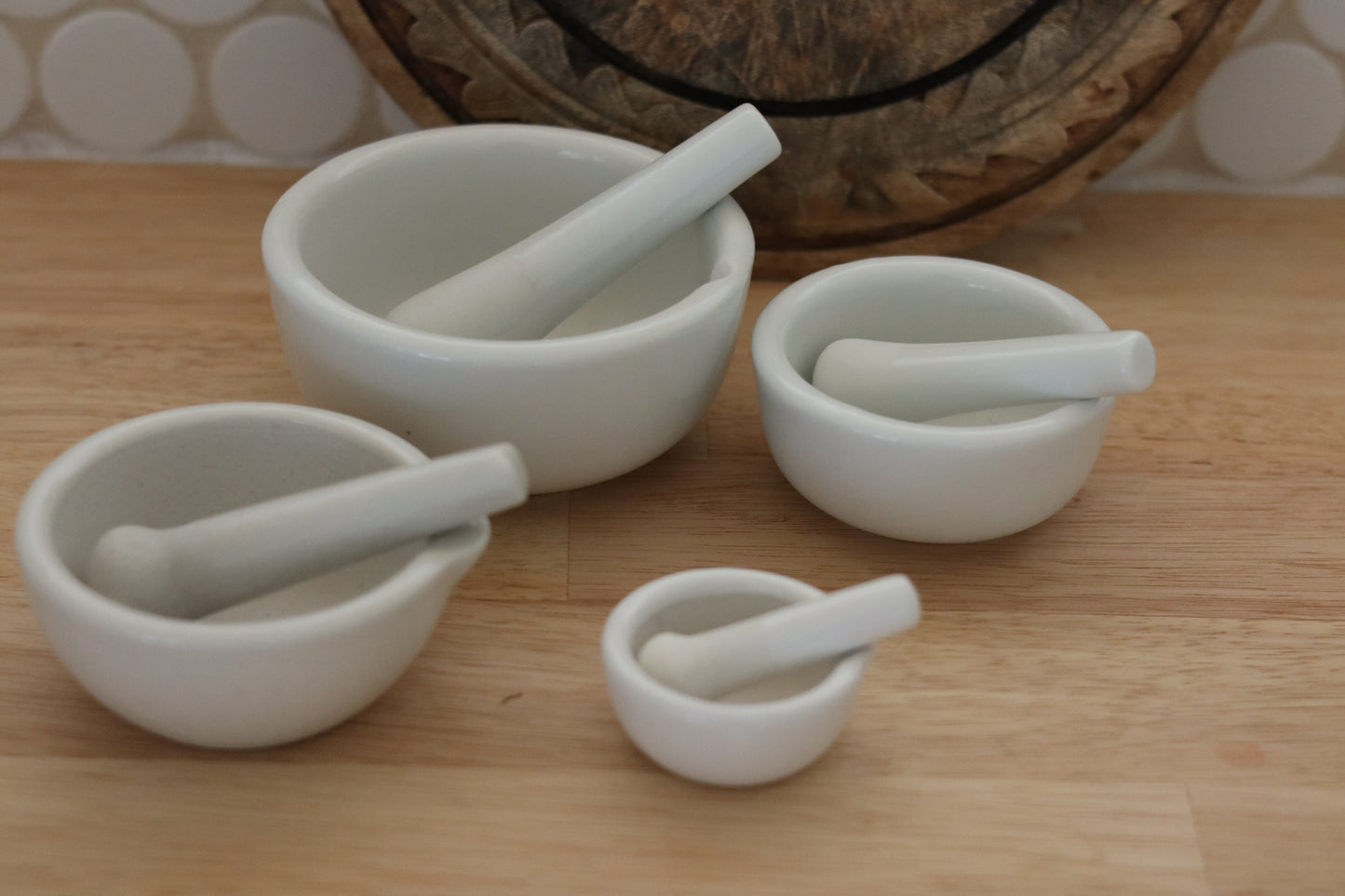 Vintage Ceramic Mortar & Pestle Collection