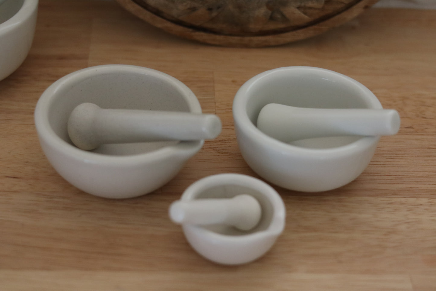 Vintage Ceramic Mortar & Pestle Collection
