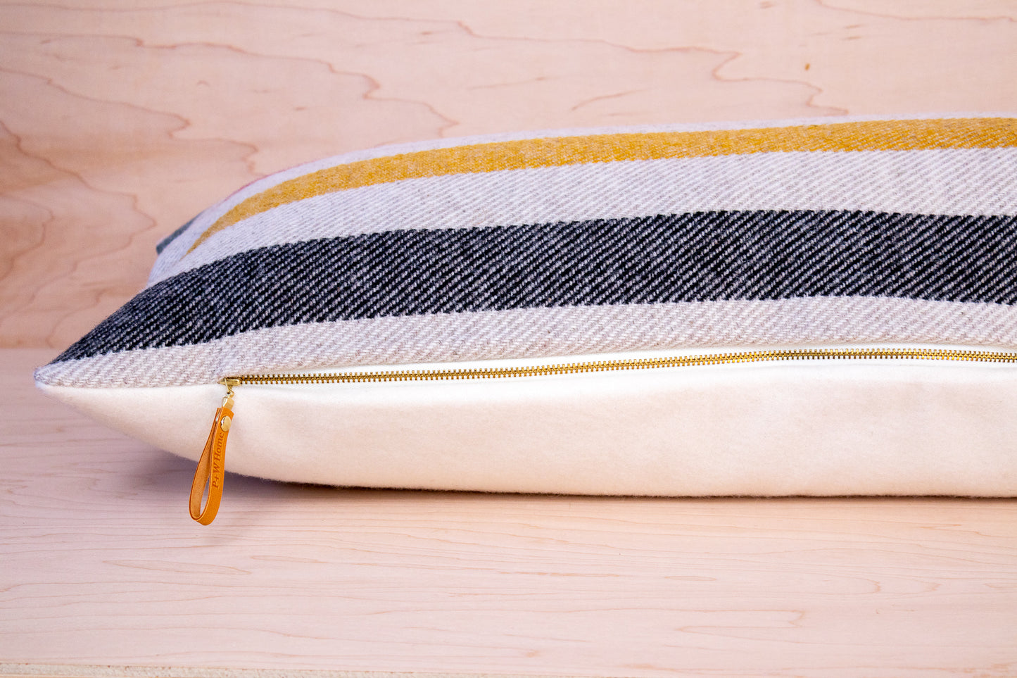 Glacier National Park White Long Lumbar Pillow Cover – Final Edition | Retired Eco-Wise Wool