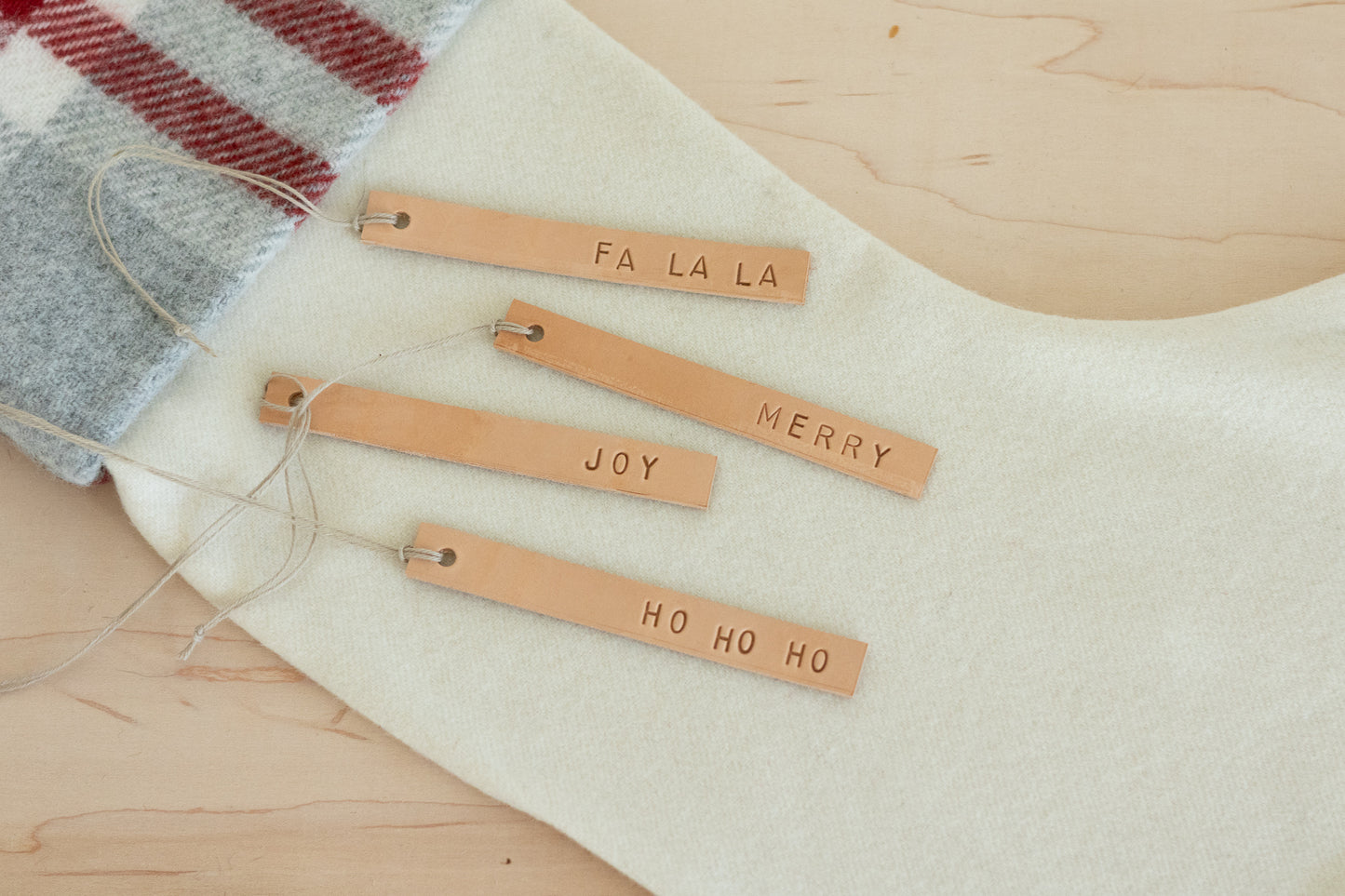 Hand-Stamped Leather Gift Tags – Custom or Ready-Made