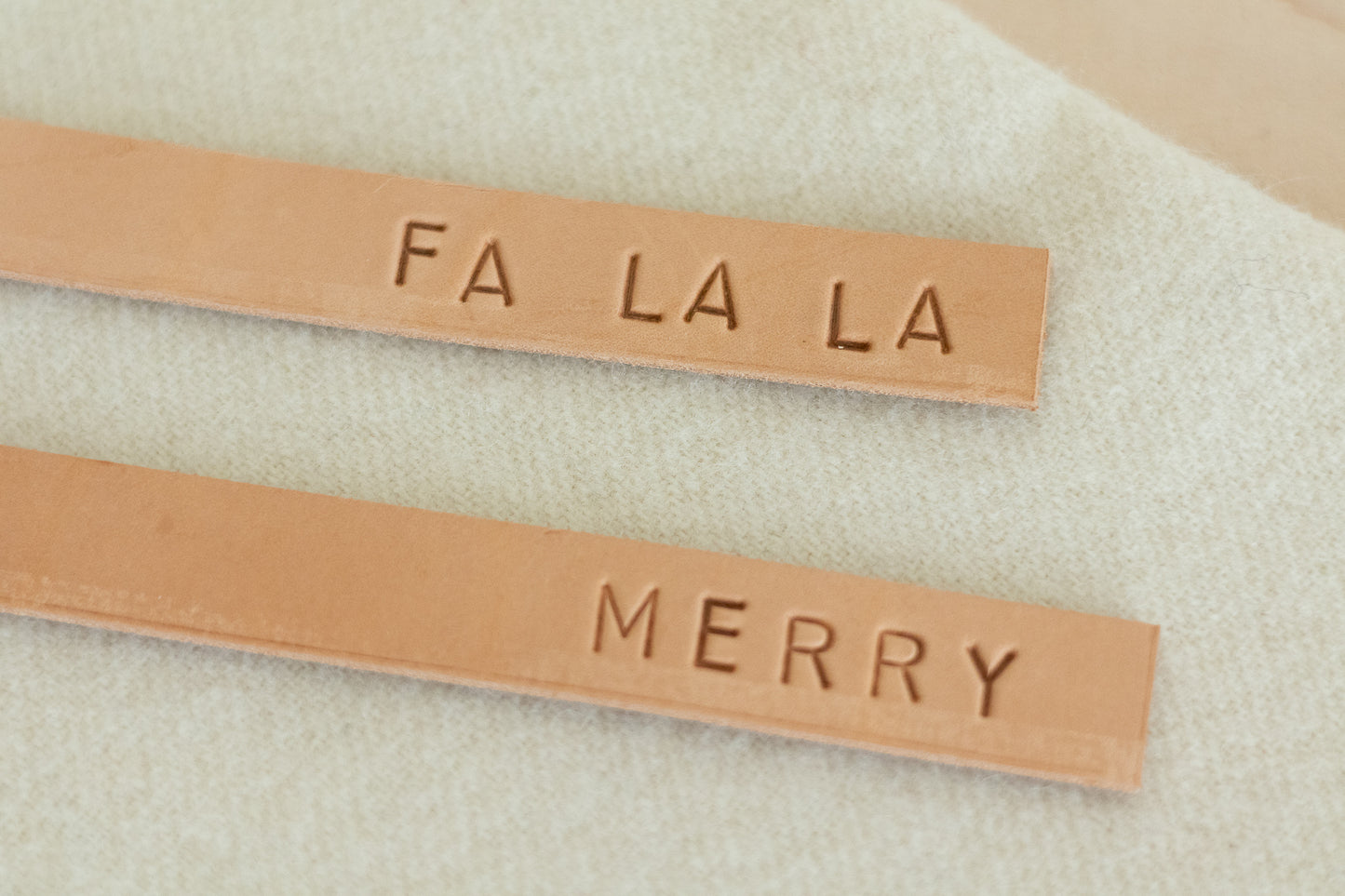 Hand-Stamped Leather Gift Tags – Custom or Ready-Made