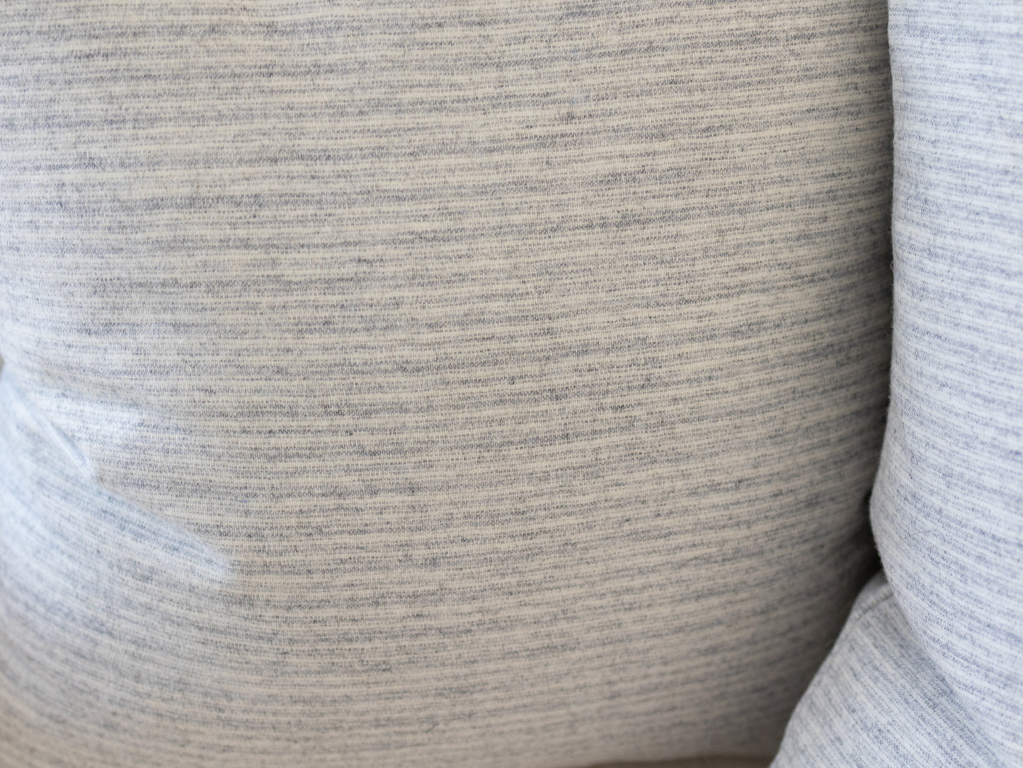 Set of 3 Wool Pillow Covers – Neutral Stripe Pillows with Brown Buffalo Check Lumbar