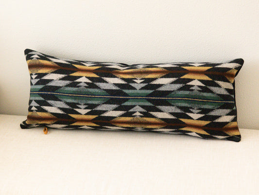 Wyeth Trail Long Lumbar Pillow Cover – Oxford Wool Jacquard, Made to Order