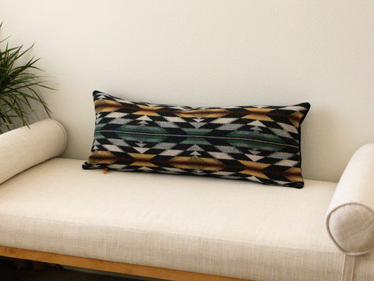 Wyeth Trail Long Lumbar Pillow Cover – Oxford Wool Jacquard, Made to Order
