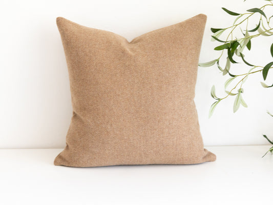 Heathered Camel Washable Wool Pillow Cover – Eco-Wise® Washable Wool