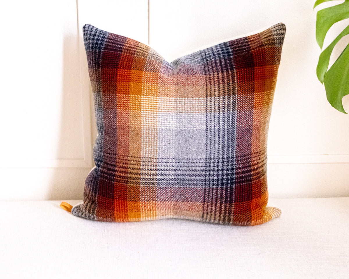 Merced Plaid Wool Pillow Cover
