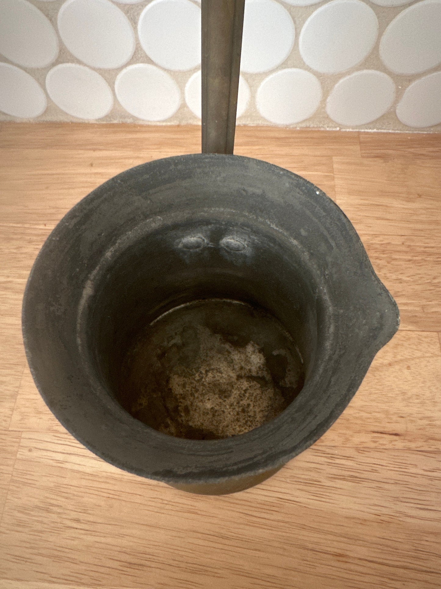 Vintage Turkish Coffee Maker Cezve – Tarnished Brass