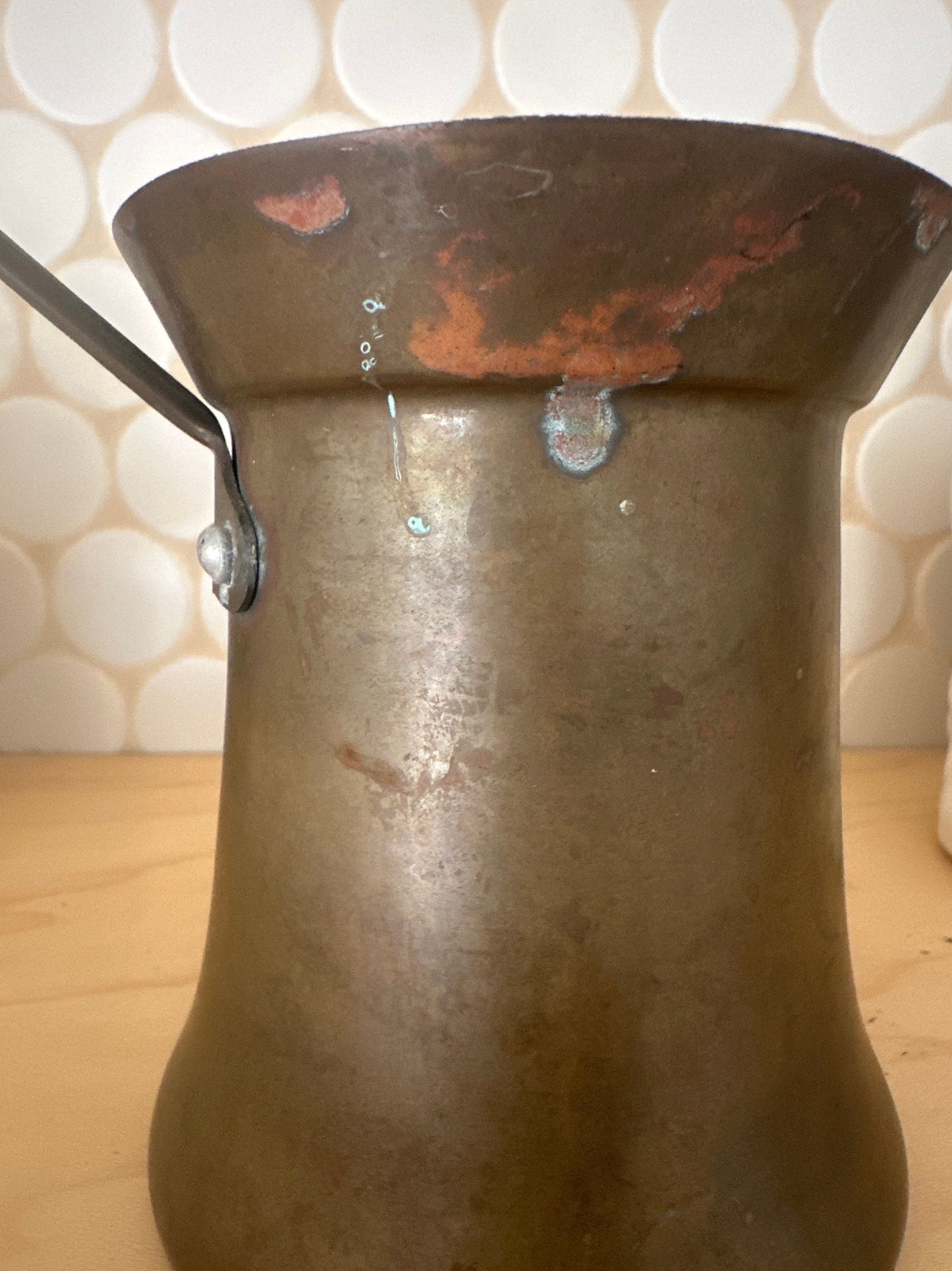 Vintage Turkish Coffee Maker Cezve – Tarnished Brass