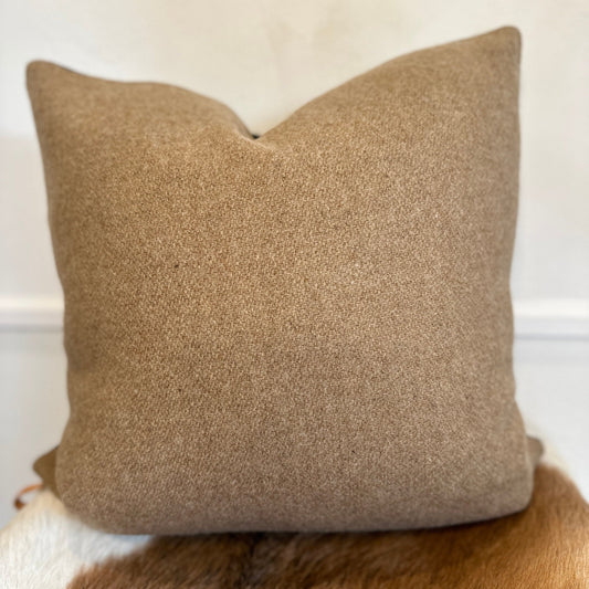 Kate Wool Pillow Cover – Camel Heather, Eco-Wise® Wool