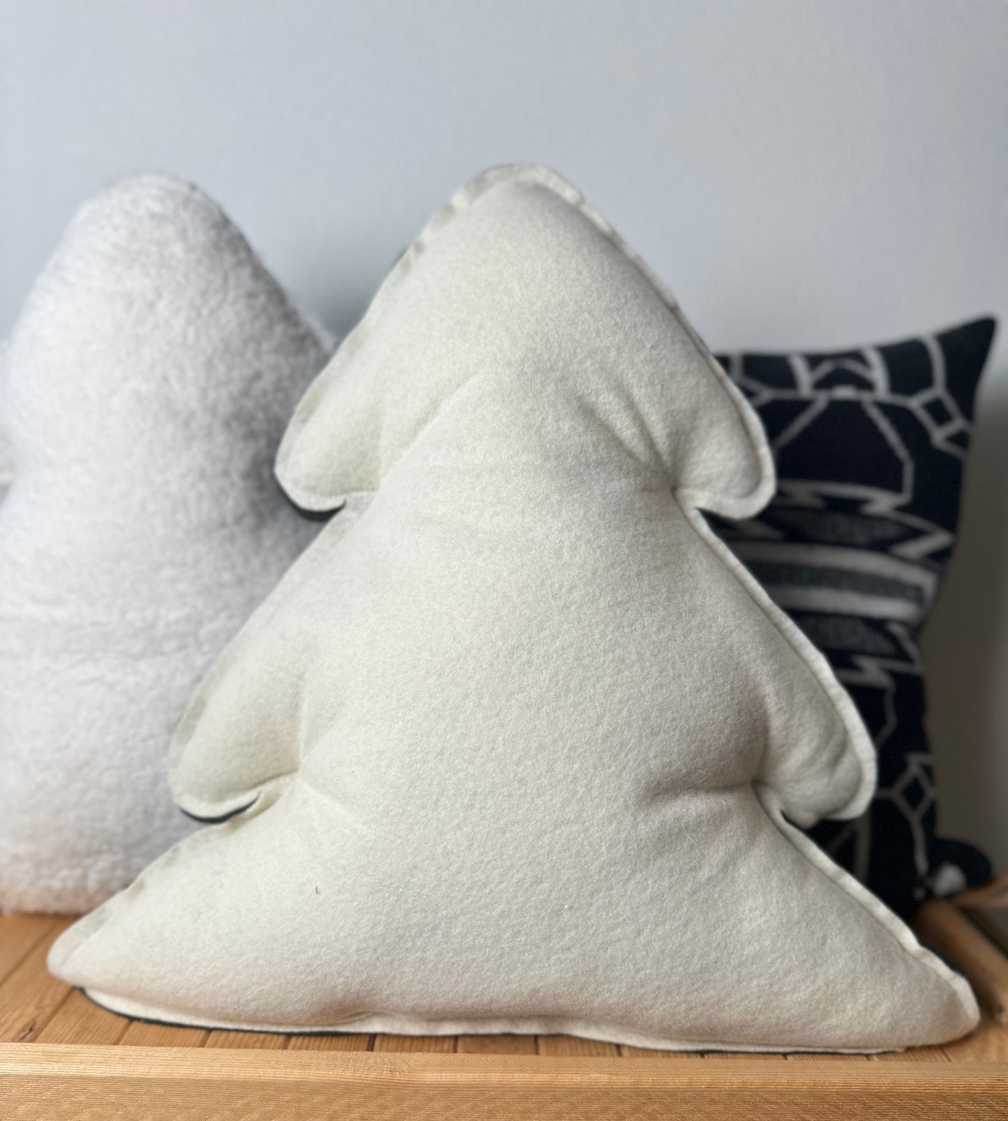 Rain Forest Green Wool Tree Pillow – Ready to Ship Rustic Accent
