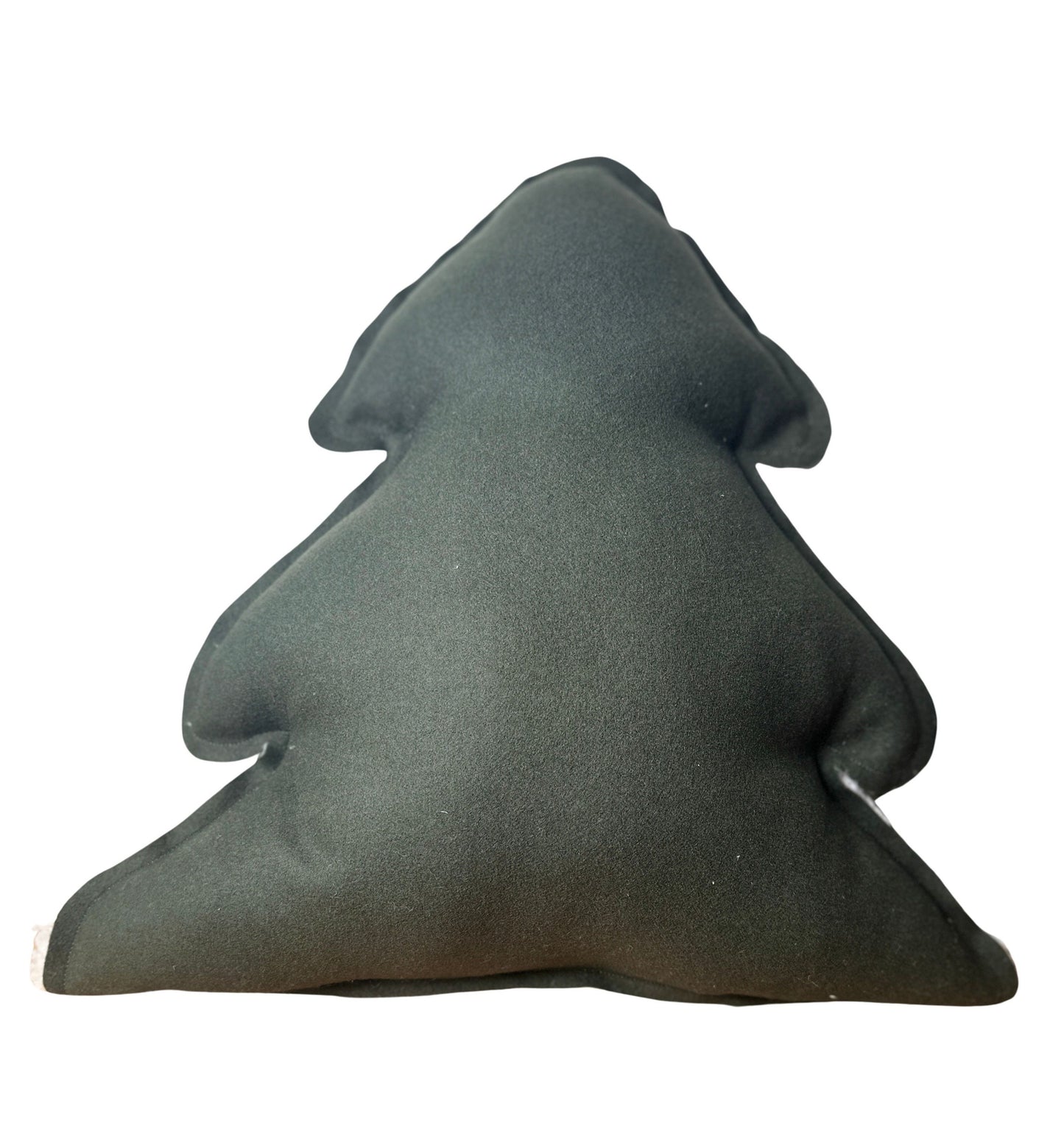 Dark green pillow on a white background