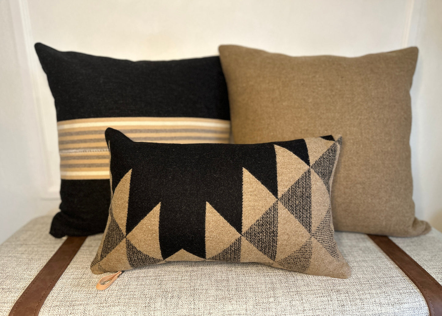 Kate Wool Pillow Cover – Camel Heather, Eco-Wise® Wool