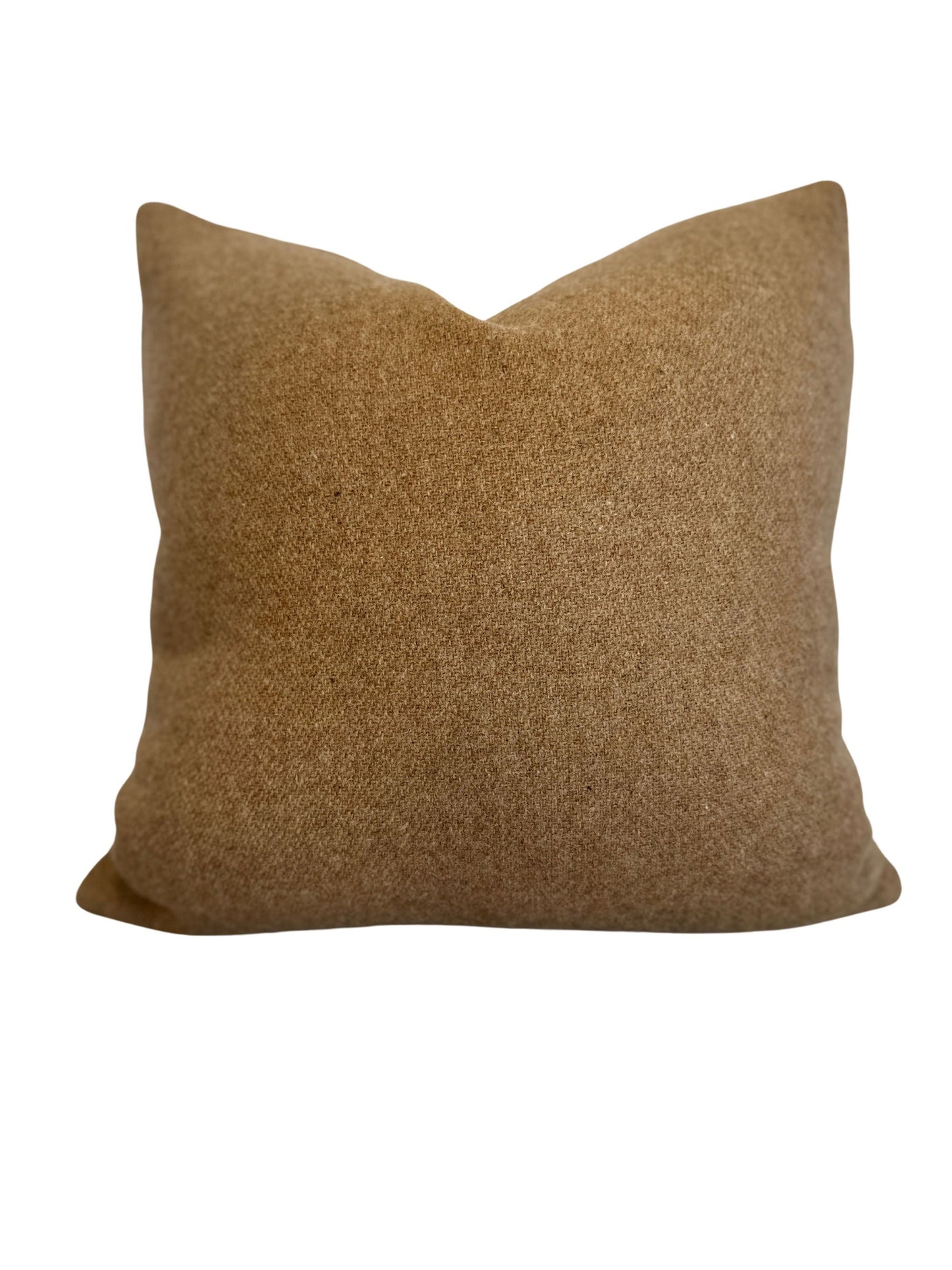 Kate Wool Pillow Cover – Camel Heather, Eco-Wise® Wool