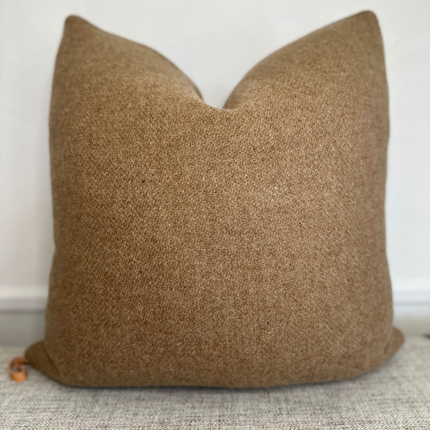 Kate Wool Pillow Cover – Camel Heather, Eco-Wise® Wool