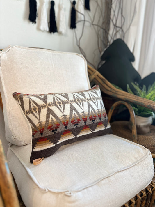 Pacific Crest Brown Wool Pillow Cover – Made-to-Order