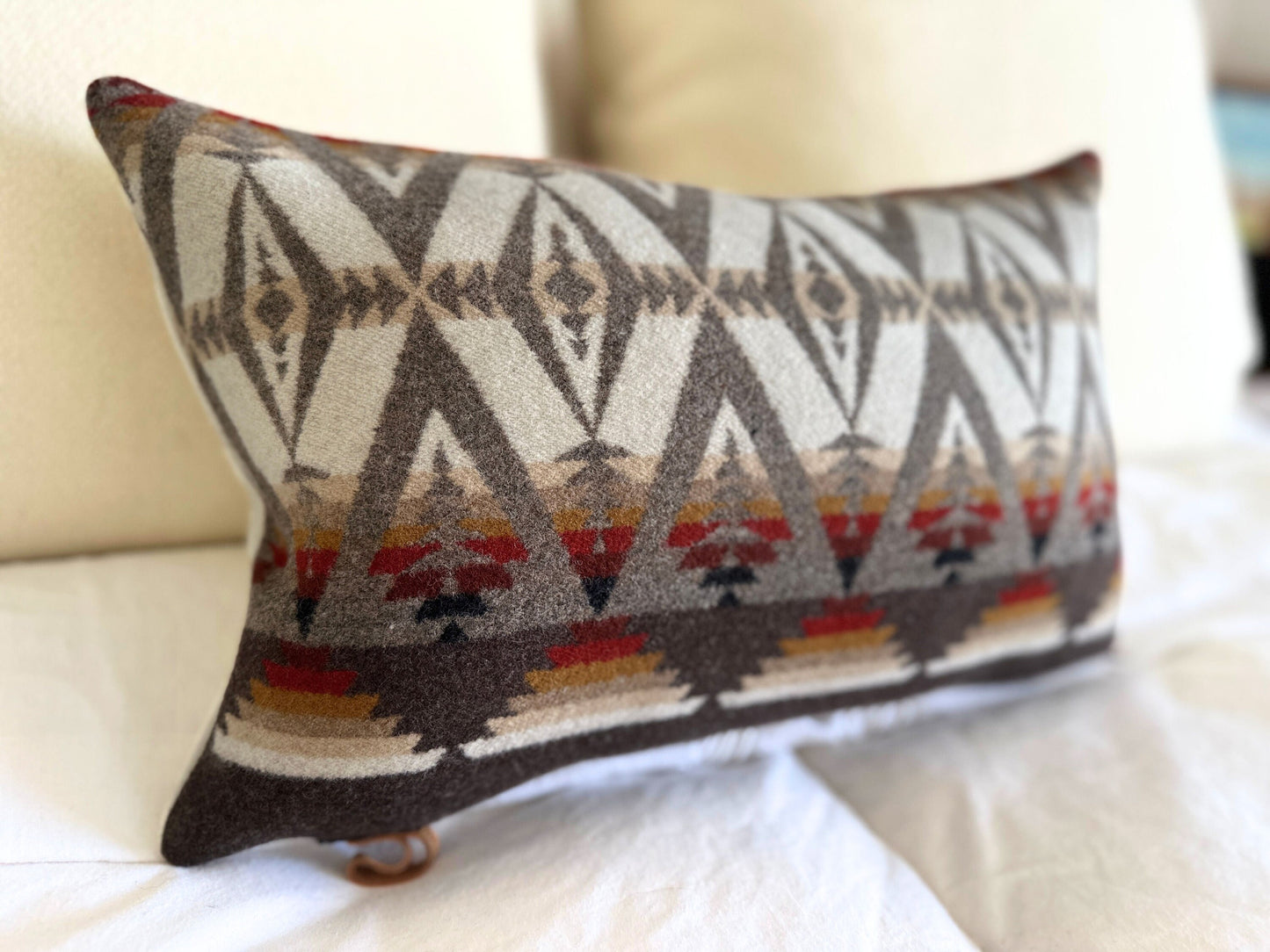 Pacific Crest Brown Wool Pillow Cover – Made-to-Order