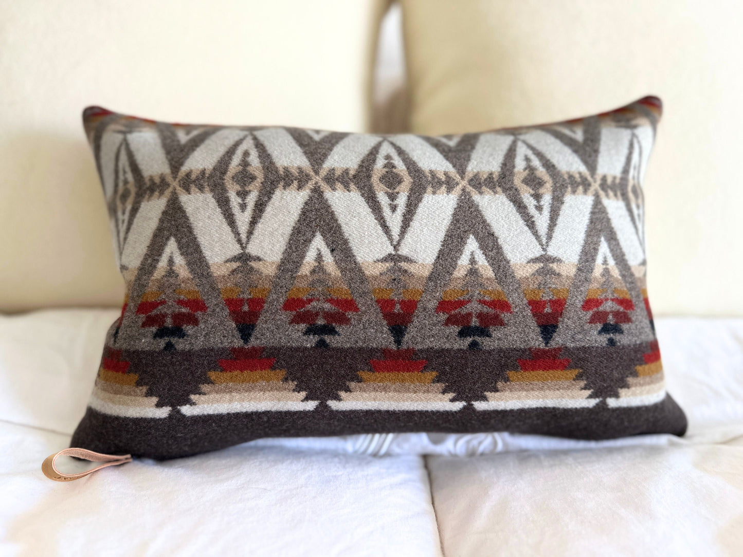 Pacific Crest Brown Wool Pillow Cover – Made-to-Order