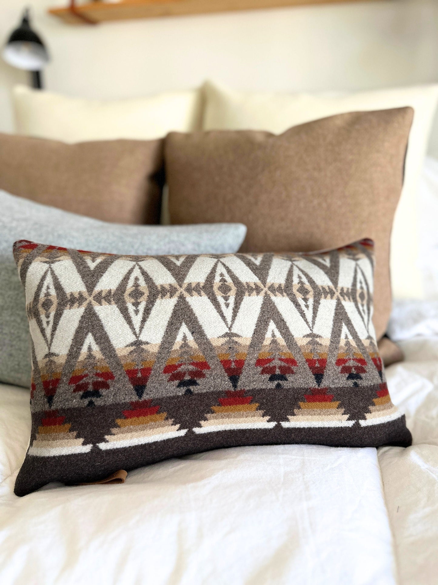 Gray Heather Wool Pillow Cover – Washable Pendleton® Eco-Wise Wool Cushion