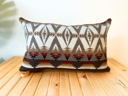 Pacific Crest Brown Wool Pillow Cover – Made-to-Order