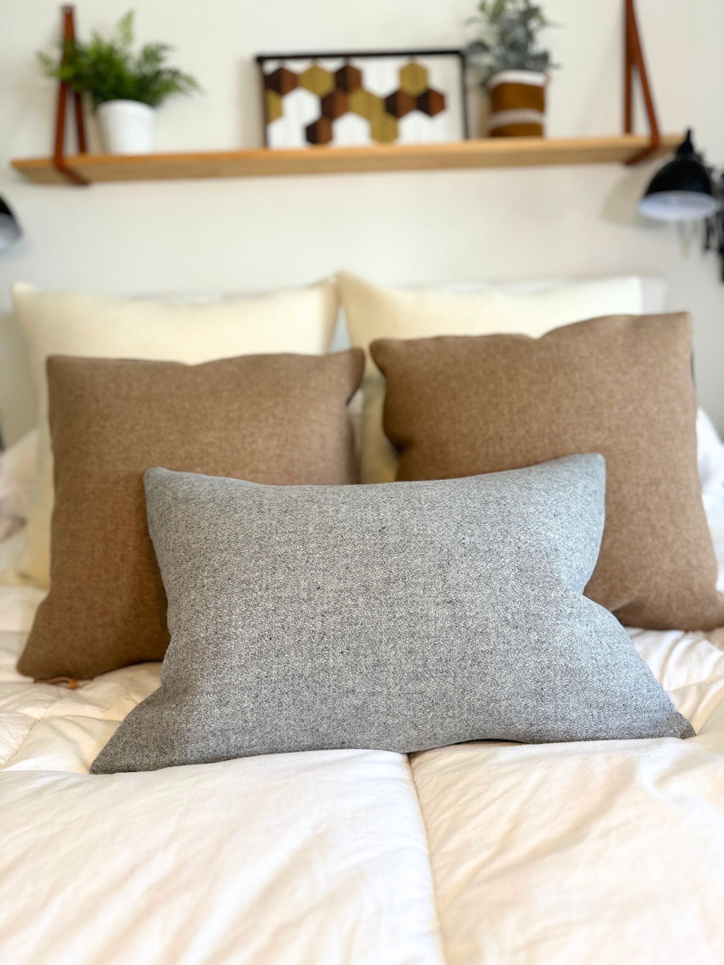 Gray Heather Wool Pillow Cover – Washable Pendleton® Eco-Wise Wool Cushion