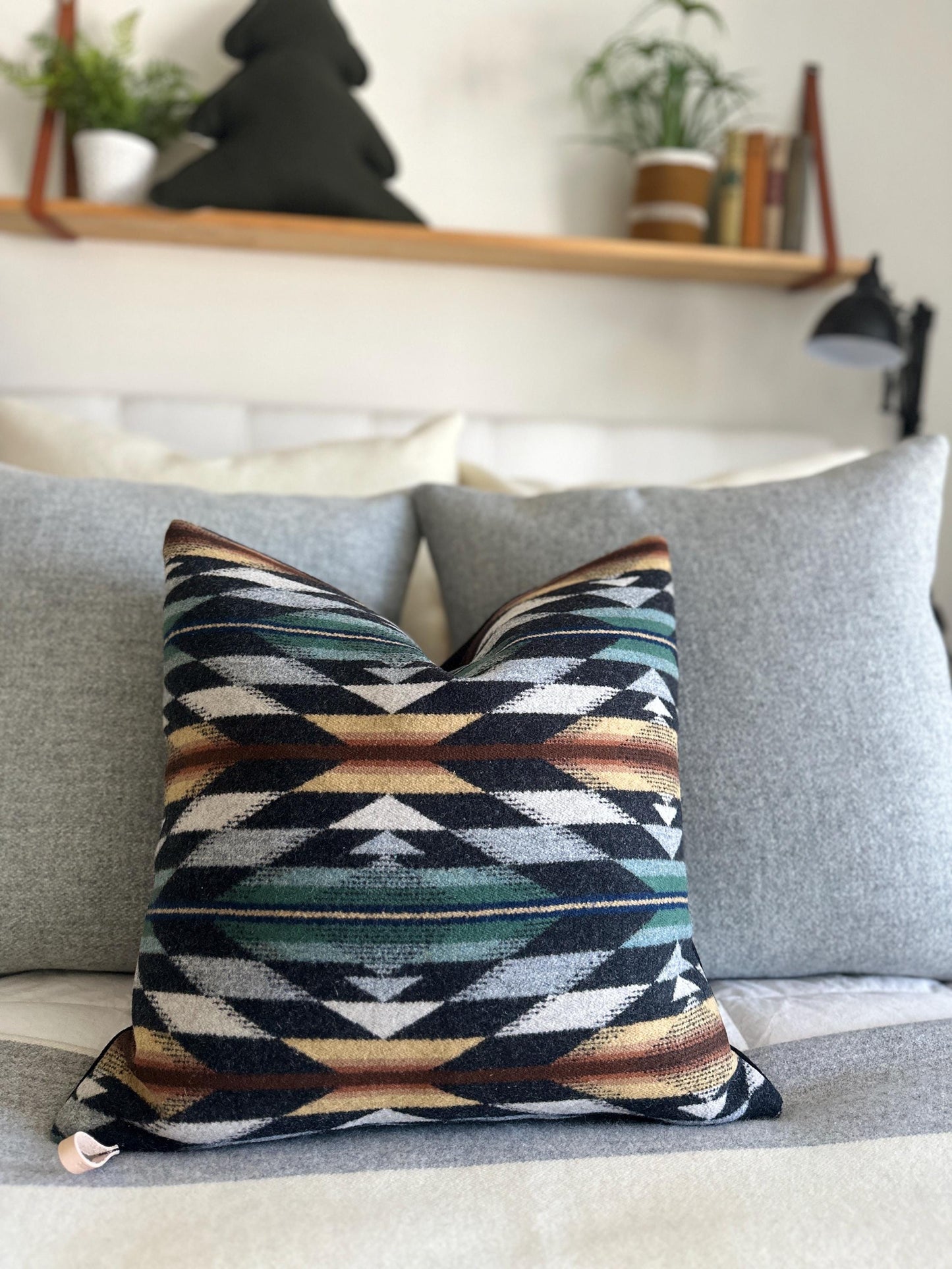 Gray Heather Wool Pillow Cover – Washable Pendleton® Eco-Wise Wool Cushion