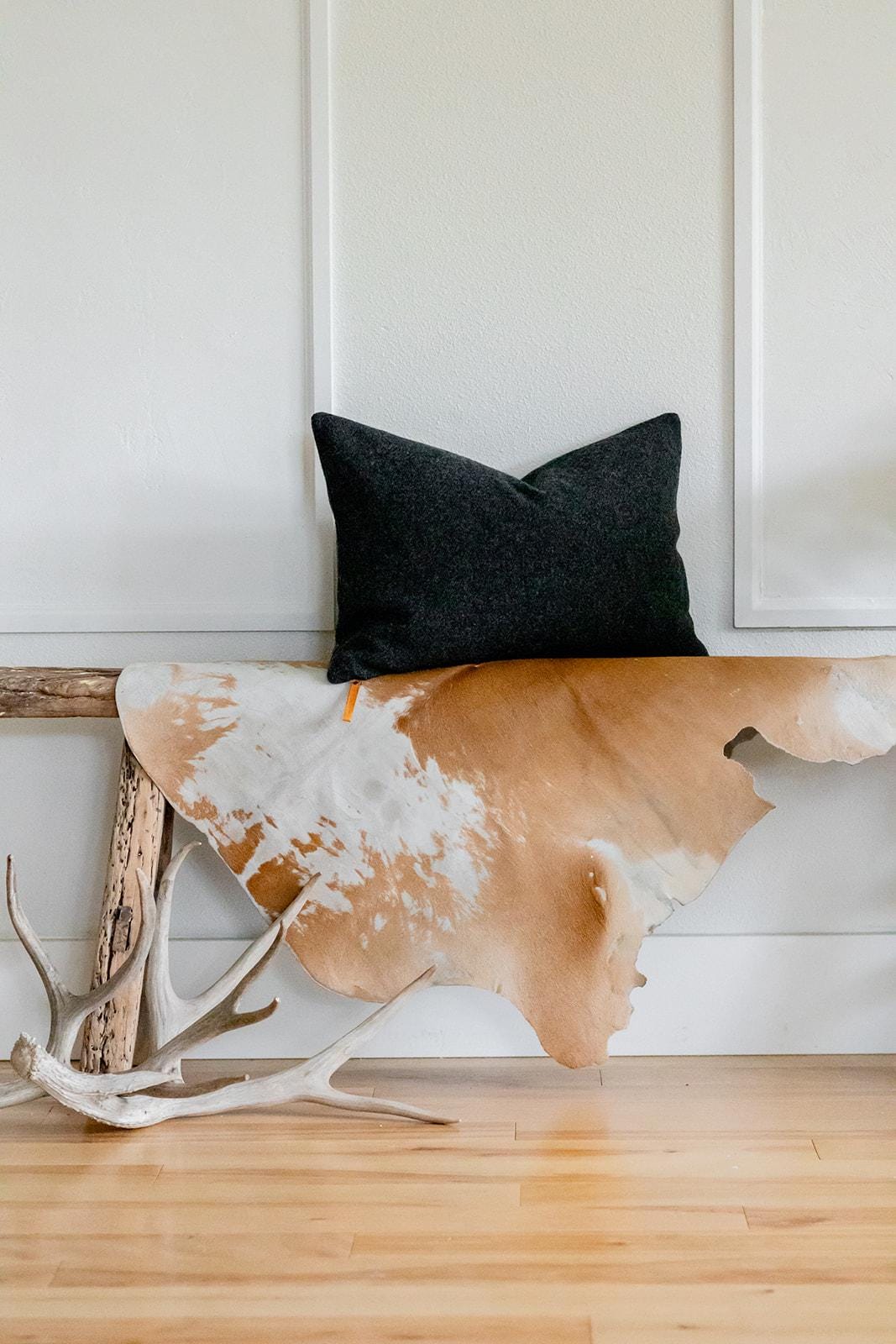 Charcoal Gray Wool Pillow Cover – Washable Pendleton® Eco-Wise Wool Cushion
