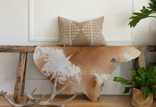 Cream & Tan Southwestern Wool Pillow Cover – Pendleton® Wool with Wool or Linen Backing