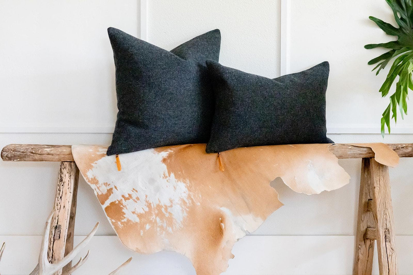 Charcoal Gray Wool Pillow Cover – Washable Pendleton® Eco-Wise Wool Cushion