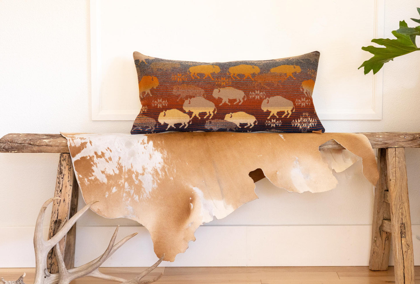Heritage Buffalo Wool Pillow Cover – Brown | Made-to-Order