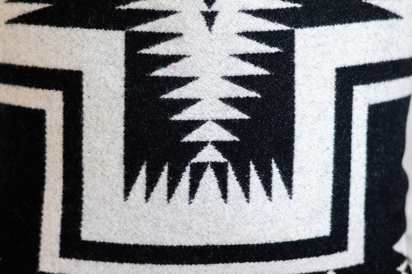 Walking Rock Pendleton® Wool Pillow Cover – Classic Black & White Design