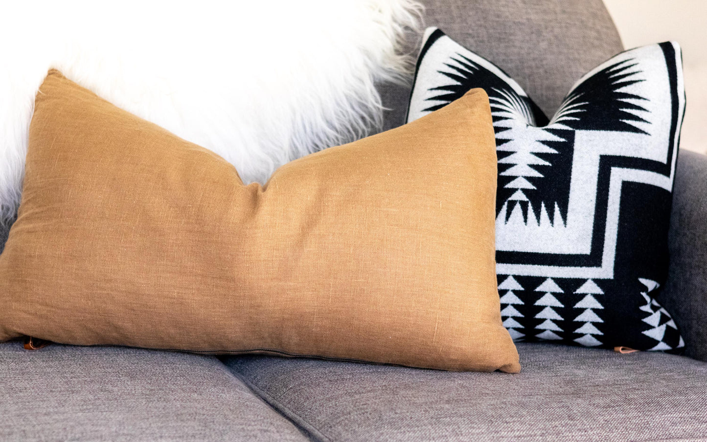 Ginger Copper Linen Pillow Cover – Made-to-Order, European Linen