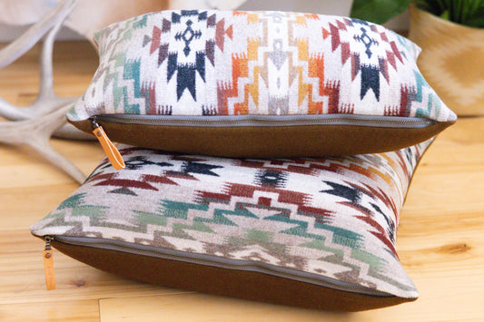 Mesilla Geometric Wool Pillow Cover – Southwestern Throw Accent Pillow