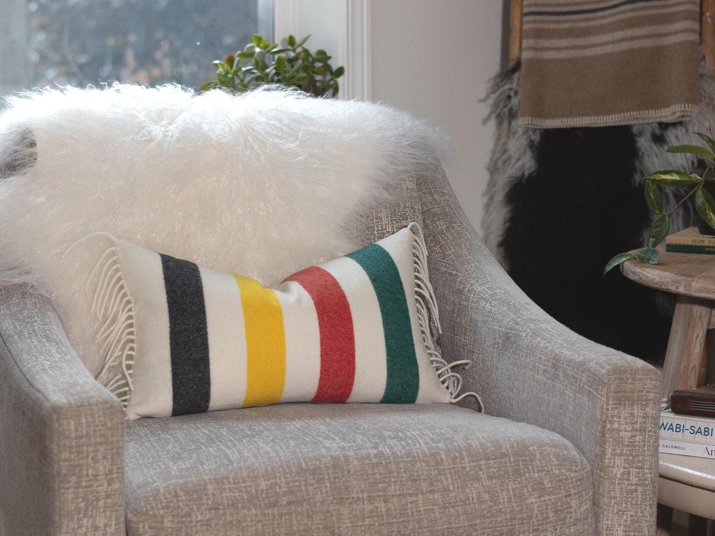 Glacier Stripe Merino Wool Pillow Cover 11x17 – Ready to Ship
