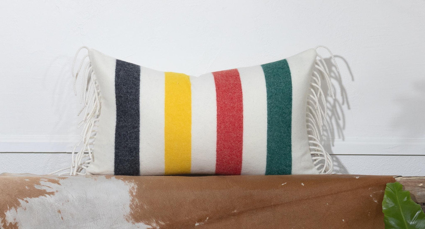 Glacier Stripe Merino Wool Pillow Cover 11x17 – Ready to Ship