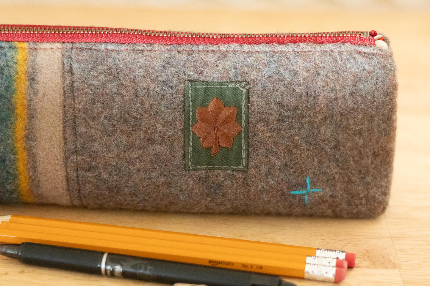 Yakima Camp Blanket Wool Zippered Pouch: Versatile Organizer for Pencils, Knitting, Makeup, and More