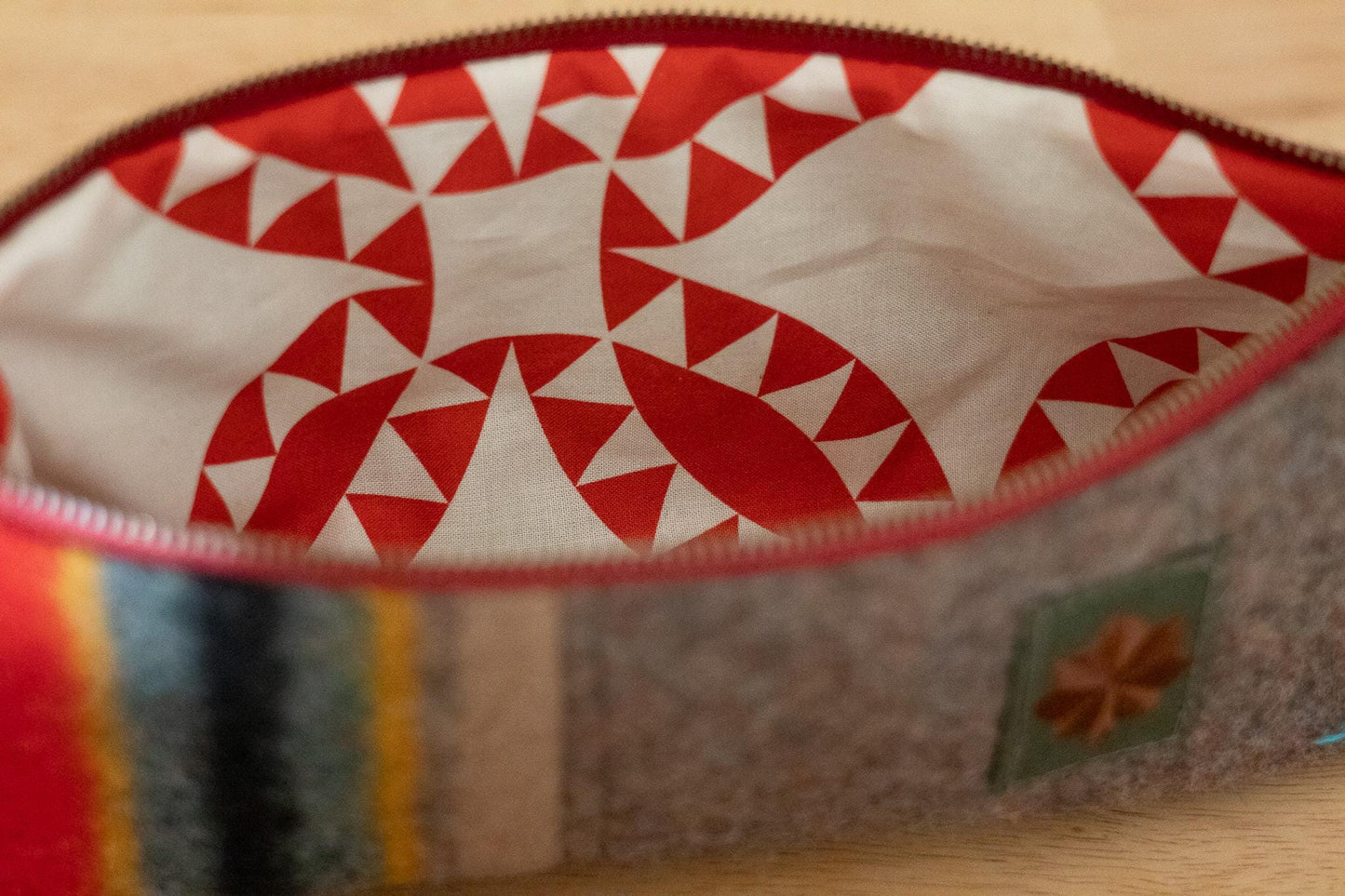 Yakima Camp Blanket Wool Zippered Pouch: Versatile Organizer for Pencils, Knitting, Makeup, and More