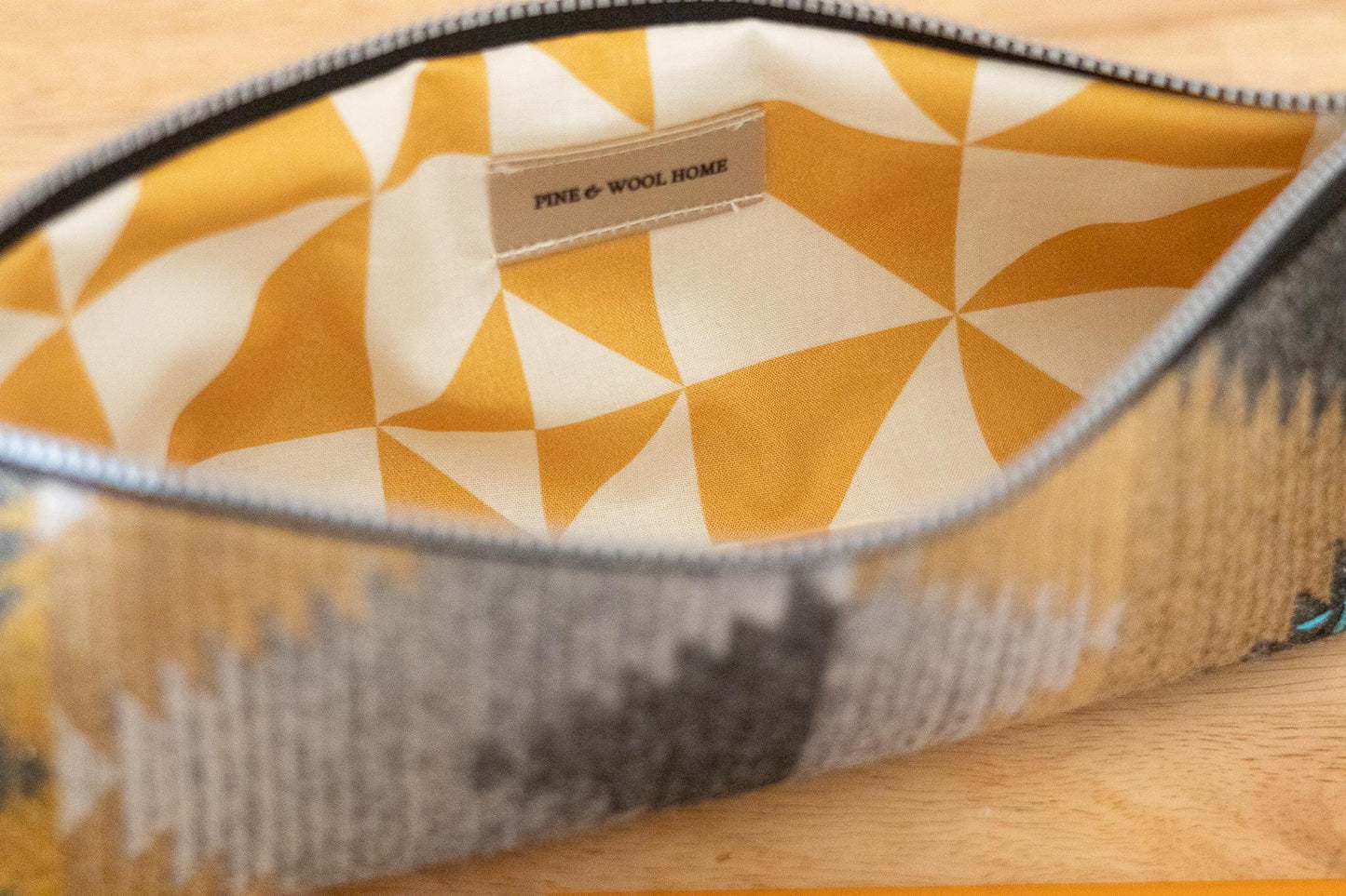Versatile Zippered Wool Pouch: Pencil Case, Knitting Needle Holder, Makeup Brush Organizer, Clutch, ships fast