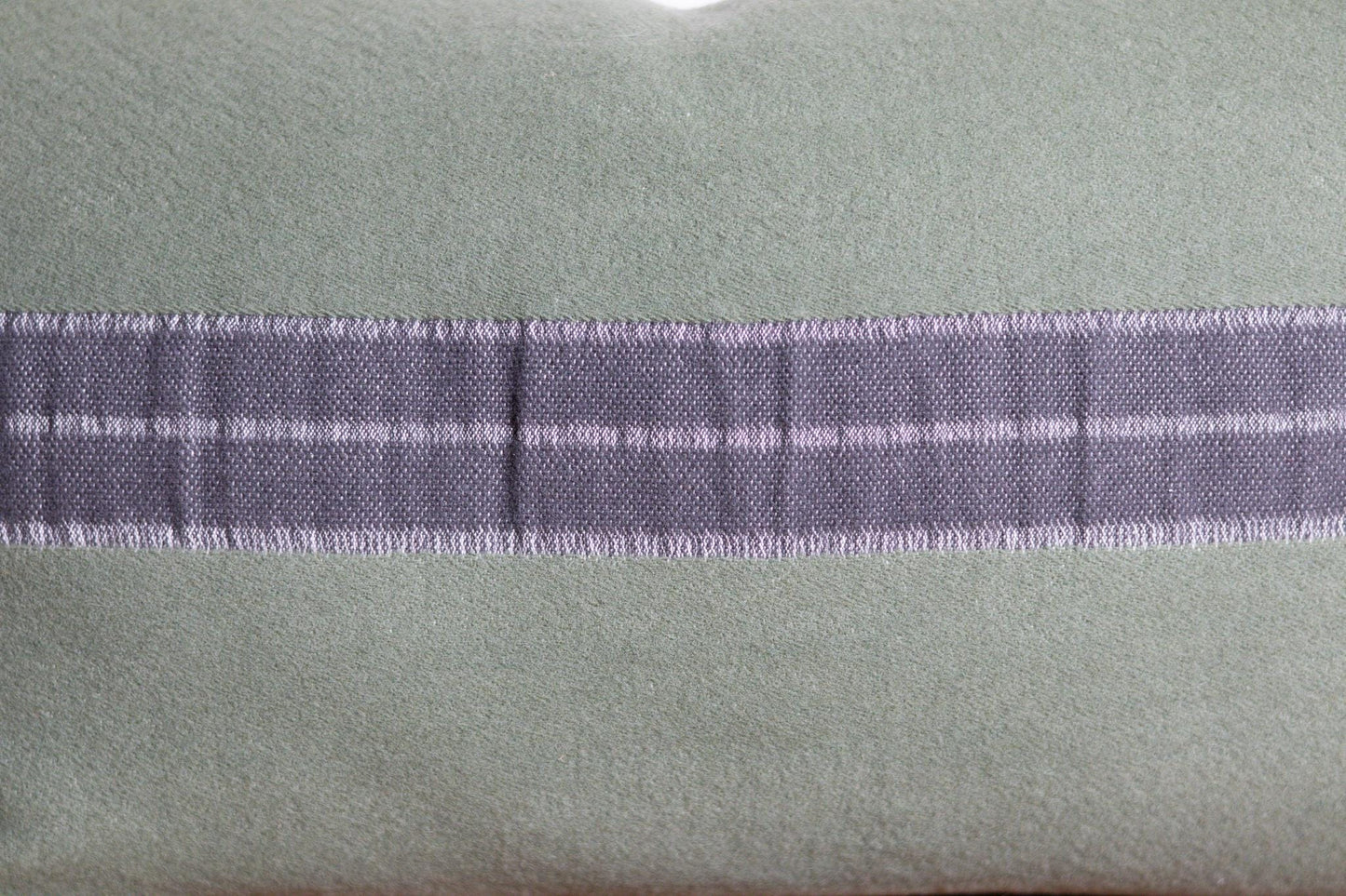 Limited-Edition Green Wool & Linen Lumbar Pillow Cover – Only 2 Made