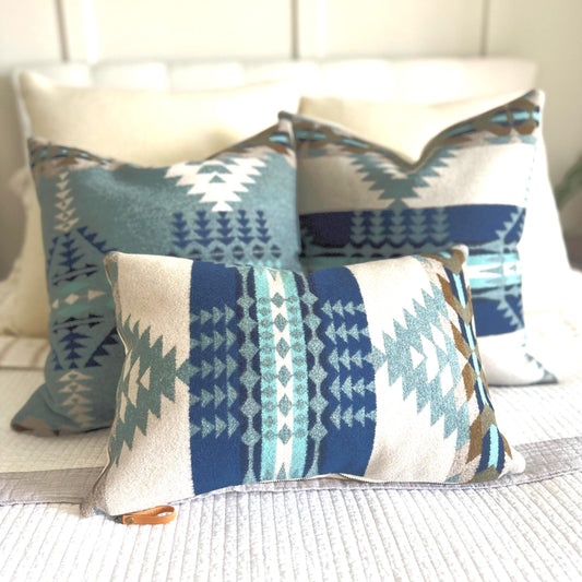 Rancho Arroyo Shale Wool Pillow Cover – Customizable Front or Inverse