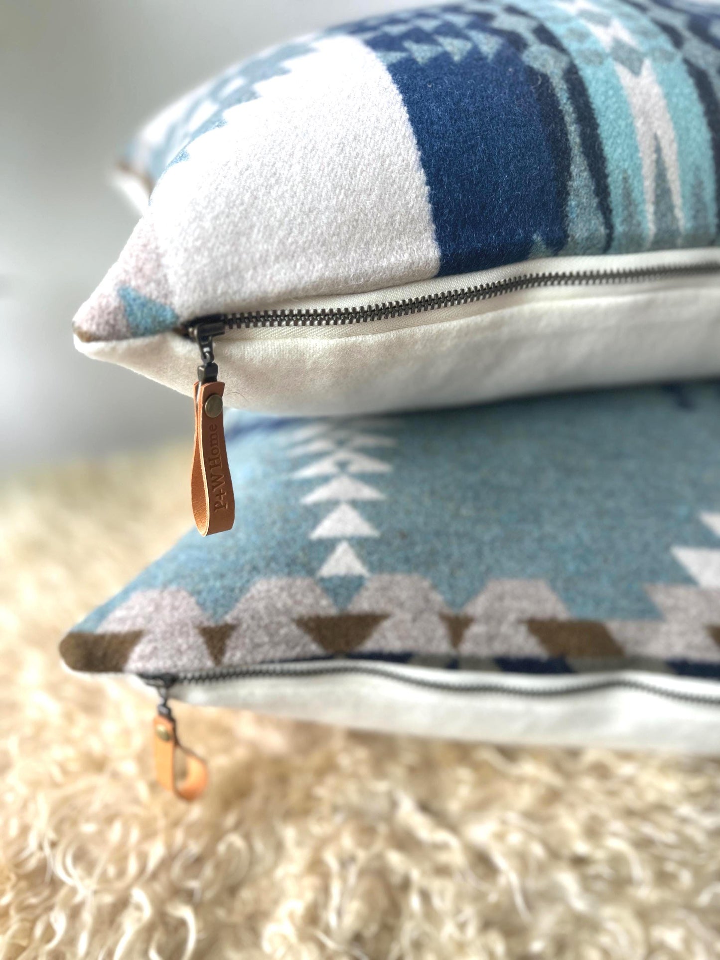 Rancho Arroyo Shale Wool Pillow Cover – Customizable Front or Inverse