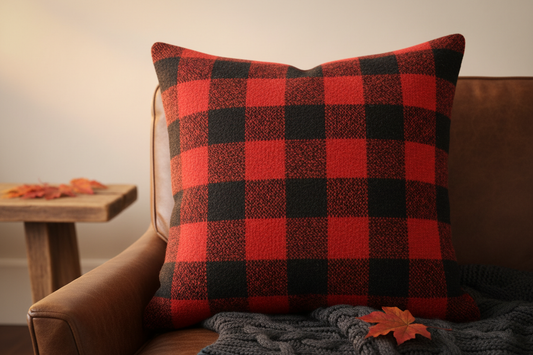 Rob Roy Buffalo Check Wool Pillow Cover – Front Only