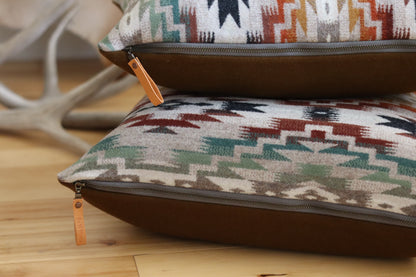 Mesilla Pillow Cover Pair: Southwestern Geometric Wool, 13x23