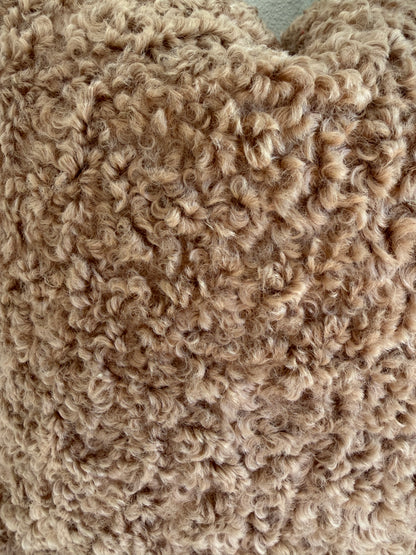 Brown Boucle Pillow Cover – 18-inch Textured Neutral