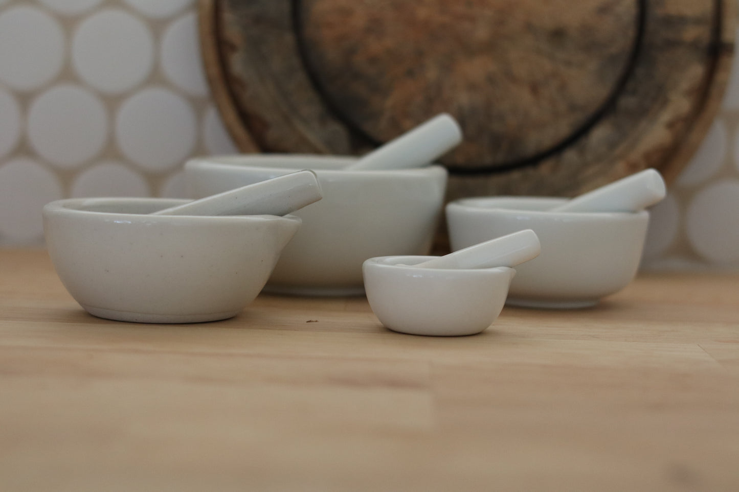 Vintage Ceramic Mortar & Pestle Collection