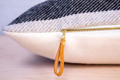 Glacier National Park White Long Lumbar Pillow Cover – Final Edition | Retired Eco-Wise Wool