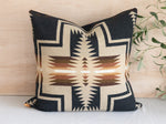 Oxford Harding Wool Pillow Cover – Black & Camel Iconic Pattern