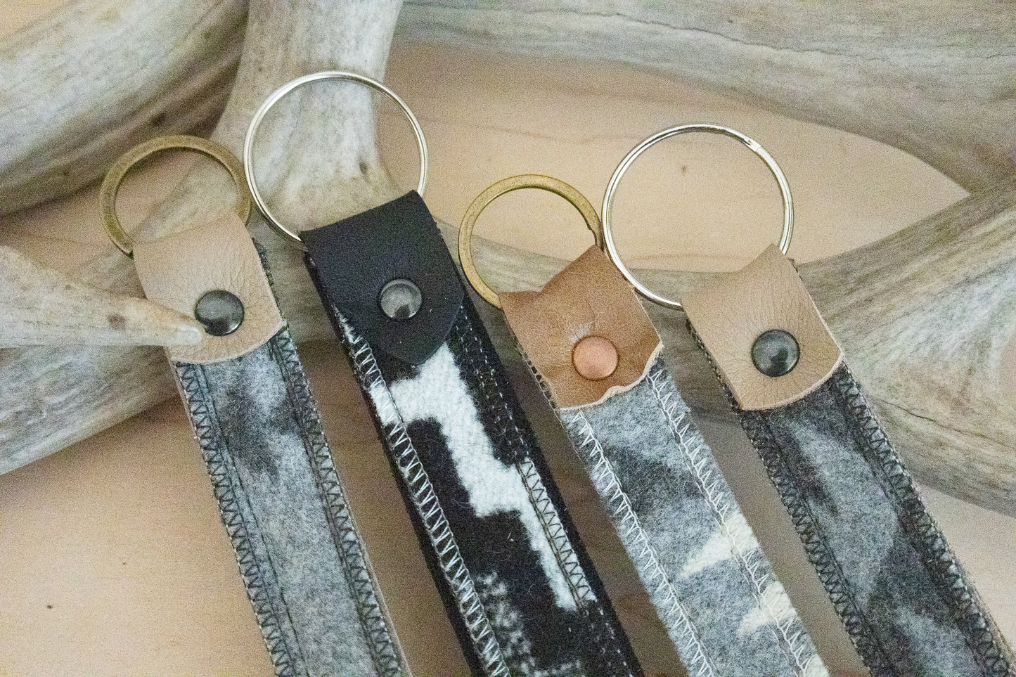 Heritage Wool Key Fob Wristlet – Leather & Southwestern Pattern