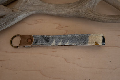 Heritage Wool Key Fob Wristlet – Leather & Southwestern Pattern