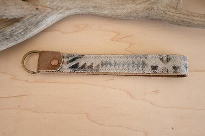 Heritage Wool Key Fob Wristlet – Leather & Southwestern Pattern